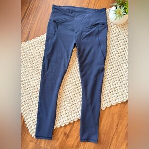 Fabletics | Women’s Oasis PureLuxe 7/8 Crossover Leggings | Navy | Small